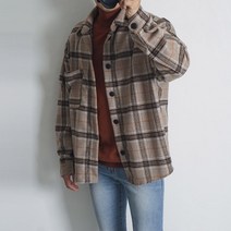 오버핏 남자 울기모 셔츠 체크 남방자켓 가을 겨울