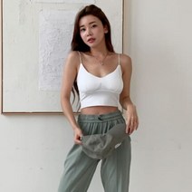 [바보사랑] 여성 여름 리아스 더블 끈나시 민소매 티셔츠