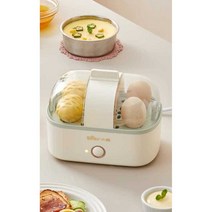 미니 호빵 기계 찜기 전기 감자 스팀기 옥수수 계란, 크림색