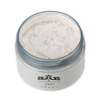 포마드왁스 남자머리 포마드 그루밍 MOFAJANG 컬러 헤어 왁스 염료 스타일링 실버 할머니 그레이 일회용 천연 강한 젤 크림 염색 여성 남성, [07] White