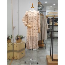 써스데이아일랜드 패턴 믹스 루즈 원피스 T222MOP139
