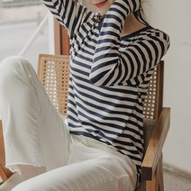 [마이더스비] 볼티 단가라 브이넥 티셔츠