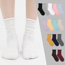 발장난양말 여성 발목이 편한 무지돌돌이 중목 양말 10켤레 세트