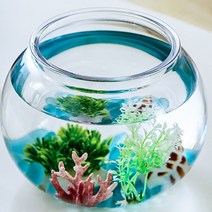 FISH 플라스틱 둥근 어항 원형 18X16cm 수조 물고기, 단품