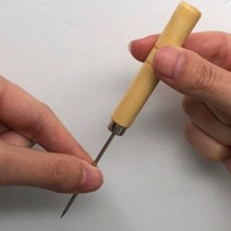 공예용 나무손잡이 심플 송곳 의류 벨트 가죽구멍뚫기, 상세페이지 참조