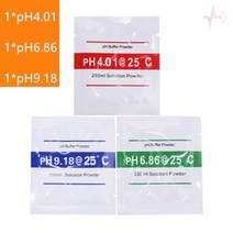 아쿠아필링기 워터필링기 진동클렌저 PH 테스트 미터 표준 보정 용액 버퍼 분말 4.01/6.86/7.0/9.18/10.01, 03 3 Bags - pH Powder