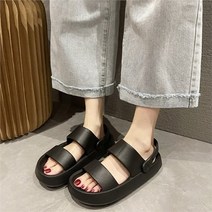 여자 남자 커플화 쿠션 슬링백 슬리퍼