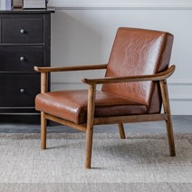 체크 스벅의자 넓은 체어 의자 카페 투썸 편안한 원목 싱글 소파, 04.브라운