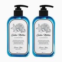 골든매치스 맨즈 올인원 샴푸 앤 바디워시 아쿠아향 500ML, 2개