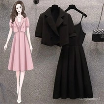여름 여성 정장세트 반팔자켓 원피스 나시 빅사이즈
