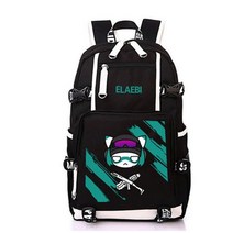 레인보우 식스 포위 캔버스 배낭 십대 패션 학생 학교 가방 여자/남자 지퍼 책 노트북 Packsack