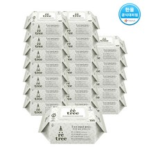 리트리 더도톰한 4겹원단 물티슈 캡형 100매 x 10팩, 20팩