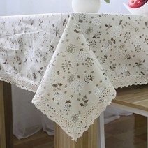식탁보 테이블보 코스트코 플리마켓 이케아 브라이덜샤워 칠순 우산천 체커보드천 평판 손뜨개 아일랜드 방수 캠핑 미니 행사용 레이스 자수 식탁러너 엔틱 테이블크로스 2인용 원형테이블커, 민들레, 140x250cm, 중국