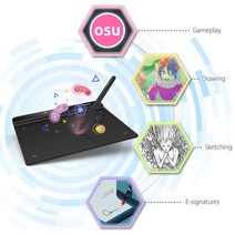 XP-펜 스타 G640 6x4 인치 드로잉 태블릿 8192 단계 지원 윈도우즈 맥 디지털 그래픽 & OSU