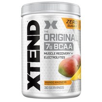 Scivation 엑스텐드 오리지널 BCAA 파우더 망고 매드니스 90회 분, 90.0인분 (1팩), 파란 산딸기