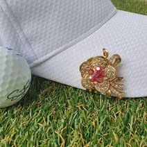 플라워 큐빅볼마커 햇클립포함 개별포장 선물용, 큐빅 레드