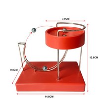 Ecommhunt 키네틱 아트 영구 운동 기계 모션 장난감 책상 홈 장식 롤링 볼 직송, Red(Usb charging)