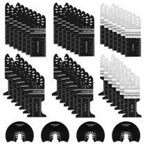 50팩 LEILUO 진동 공구 블레이드 이지 컷 나무 못 플라스틱 진동 톱날 범용 멀티툴 부품 Dewalt Worx Rockwell Wen Milwaukee Makita Ryobi, 50개