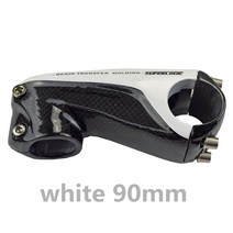 특별 신제품 카본 스템 로드 산악 자전거 80/90/100/110MM 레드 블랙 화이트 MTB 바이크 28.6MM, white 90mm