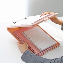 수납형 클립 보드 파일 케이스 A4 서류 문서 화일 보관 홀더 메모 결재판 대학생 직장인 사무용품, 화이트