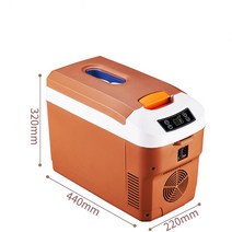 차량용 냉장고 소형차 겸용 12V-24V 전용 화물차 냉동고 항온탱크, 12L브라운