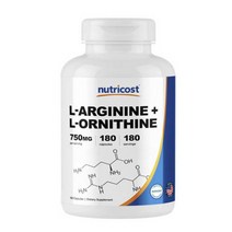 뉴트리코스트 L-아르기닌 500mg + L-오르니틴 250mg 180캡슐, 1병