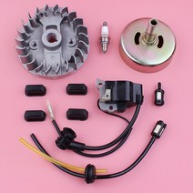 전기모터 소형 DC 전동 강력모터 플라이휠 점화 코일 9 Teeth Clultch Drum Kit For Honda GX35 GX 35 잔디, 한개옵션0