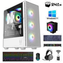 오닉스PC 게이밍 컴퓨터 i5 조립 PC 풀세트 데스크탑 세트 롤 로아 발로란트 배틀그라운드 스팀 게임, 게이밍7번-블랙, 4번-램16GB추가+SSD1TB변경