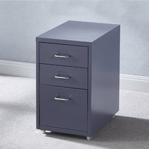 어반 철제서랍장 3단 이동식 미니서랍장 철재서랍장 서랍 틈새 3단, 철제3단서랍장 YWD7019, 다크그레이