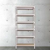 스피드랙 무볼트 조립식 앵글 철제 선반 6단 1200 x 700 x 1950, 화이트, 9mm 양면코팅 보드, 색상