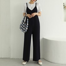 시크루즈 렌츠 플리츠 주름 와이드 점프슈트 BDOF062