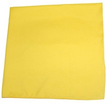 데일리 베이직 플레인 100% 폴리에스터 55.9 x 55.9씨엠 CM(22 22인치) 반다나 10개 팩 블랙., Yellow