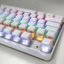 104 키 PBT 푸딩 캡 게이트론 체리 MX 스위치 게임 기계식 키보드용 2 색 주입 OEM 프로필 DIY, 04. ABS White