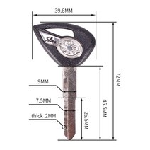 바이크키복사 보조키 열쇠복사 탑케이스 사이드 YAMAHA Dragstar V-Star DS400 DS650 DS1100 XVS400 XVS650, 08 1 PCS Black Left