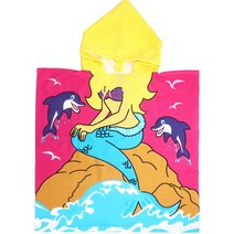 유아 비치 타올 아동 가운 타월 (머메이드), 머메이드, 1개