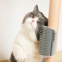 깔깔이 블랙 고무 라텍스 염색 파마 일회용 미용 장갑애완 동물 빗 이동식 고양이 코너 긁는 마찰 브러시 애완 동물 제모 마사지 빗 애완 동물 손질 청소 용품, 회색