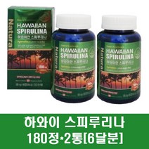 하와이안 스피루리나 원말 가루 정 100% 클로렐라 엽록소 클로로필 피코시아닌 블루 항산화 피부건강 요산수치 영양제, 2개