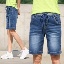 동대문스타일 여자반바지 S~XL 빈티지 5부 밴딩 청반바지 DG205