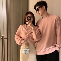 커플룩 하트 투피스 여 원피스 남 맨투맨 커플룩