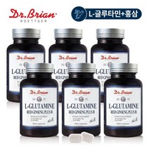 [6통] 닥터브라이언 홍삼 L글루타민 120정(총12개월분) 옥타코사놀/비타민B 4종, 6통, 120정