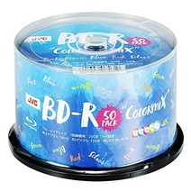 VICTOR 1회 기록용 JVC Blu-ray 디스크 BD-R 25GB 50매 5색 혼합(투톤 사용) 단면 1레이어 1~6배속 VBR130RX50SC1, 상품명참조