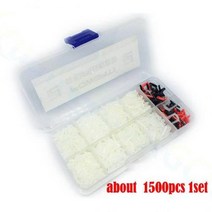 1500 개/상자 배드민턴 라켓 그로밋 아이렛 스트링 홀 프로텍터 튜브 액세서리 도구 세트, CN, 1500pcs1set B white