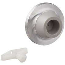 Rockwood 403.26D Brass Concave Solid Cast Wall Stop 6 x １-1/2” FH SMS Fastener with Plastic Toggle, 1