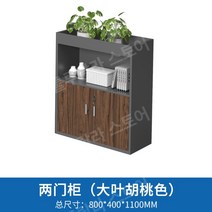 사무용캐비넷 화분 캐비닛 사무실 파티션 철재사물함 심플모던 락카장 철재 서류 서류보관 캐비닛, 양문형수납장(큰잎호두)