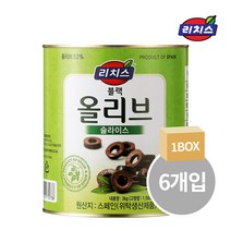 (주)동서 리치스 슬라이스 블랙 올리브, 3000g, 6개