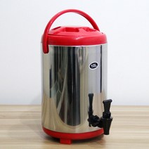 업소용가정용 티컨테이너 홍차 버블티통 차통 리터 버킷 밀크티, 레드 10리터, 1개