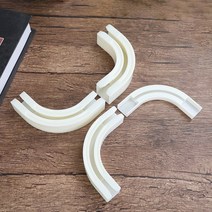 휘어지는 곡선 커브 커튼 레일 코너 라운드 커텐 레일 설치 연결 커넥터 10x20mm