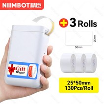 Niimbot-D11 Plus D101 열전사 프로젝터 잉크리스 휴대용 포켓 라벨 메이커 휴대 전화 가정 사무실용 스티커 인쇄 기계, [03] Add 3White B, 03 Add 3White B