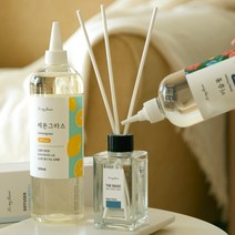 잇츠마이플라워 실내 화장실 대용량 디퓨저 실내방향제 리필 500ml+디퓨저스틱 10P, 이슬꽃, 이슬꽃
