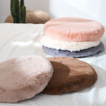 원형푹신털방석 극세사